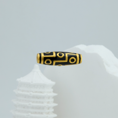 Enamel Nine-Eyed Dzi Bead Pendant