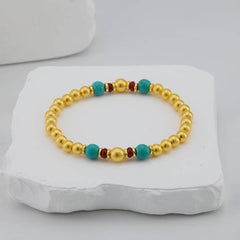 Turquoise beaded bracelet