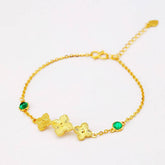 Stone-set Lucky Clover Bracelet