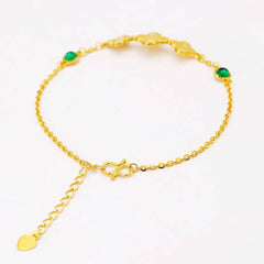 Stone-set Lucky Clover Bracelet