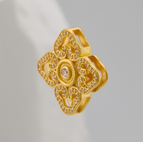 Rhinestone Lucky Clover Pendant