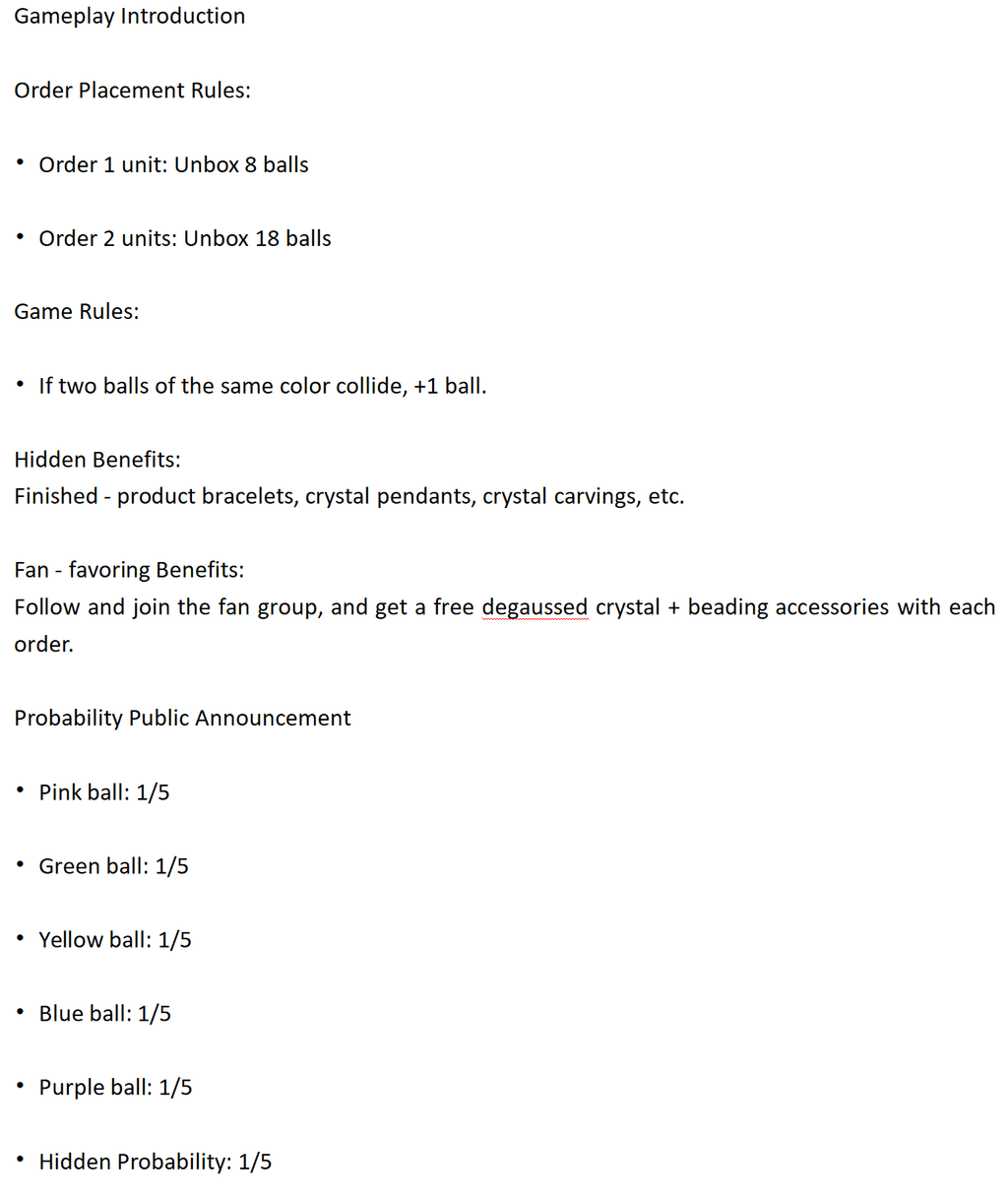 Mystery Crystal Gemstone Gashapon machine Gashapon opening ball obtained – Bonus DIY Gift (Lucky Draw Handmade Bracelet/Pendant- Open In Live