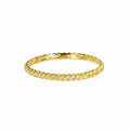 Braided Stone-Accented Bangle - 24K Gold Plated S925 Artisan Jewelry