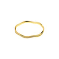 Jinori Ocean Wave Bangle 21K Gold Pavé Bracelet front view