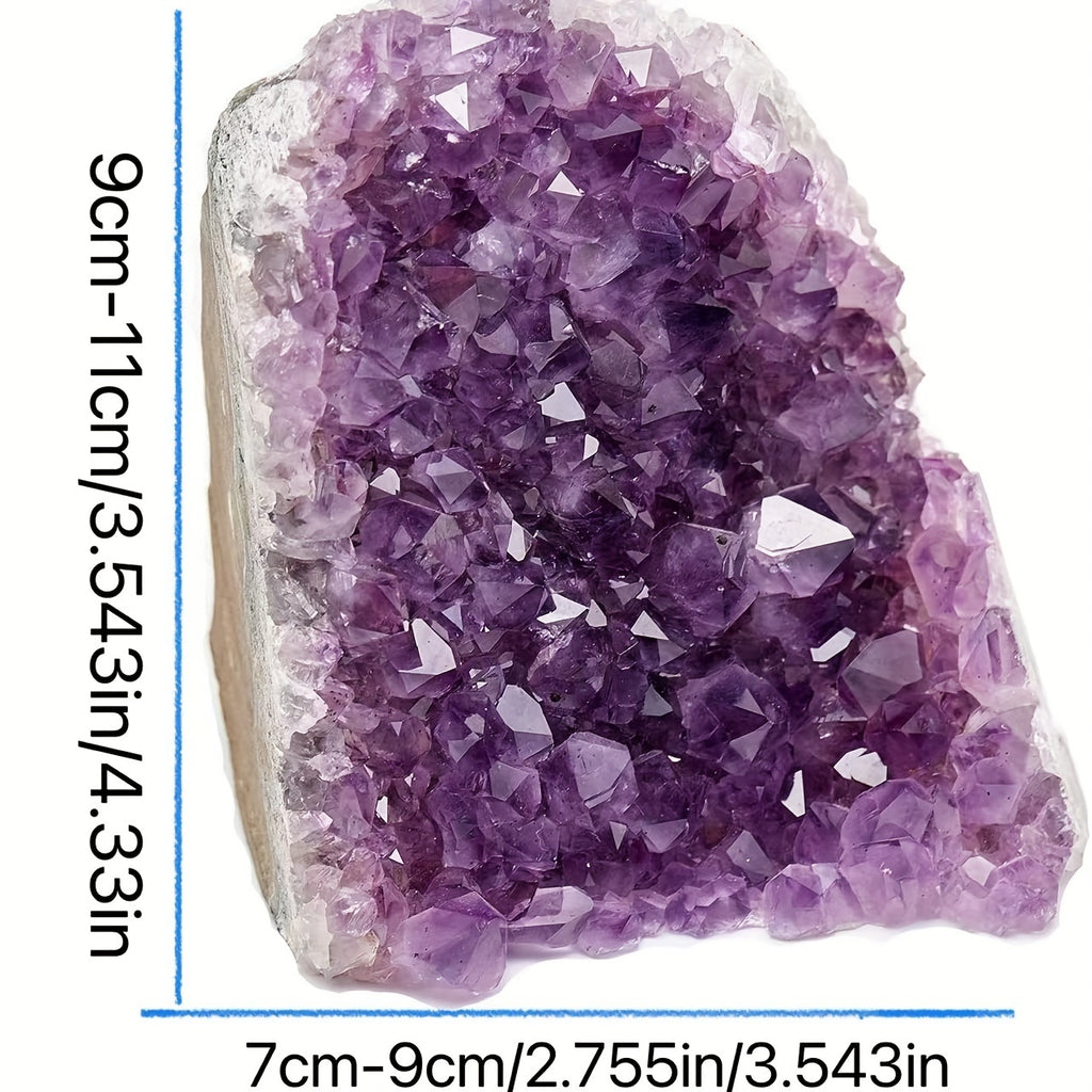 1pc Natural Amethyst Geode Cluster, Crystal Home Decor, Holiday Gifts - Christmas, Halloween, Easter, Hanukkah, Thanksgiving