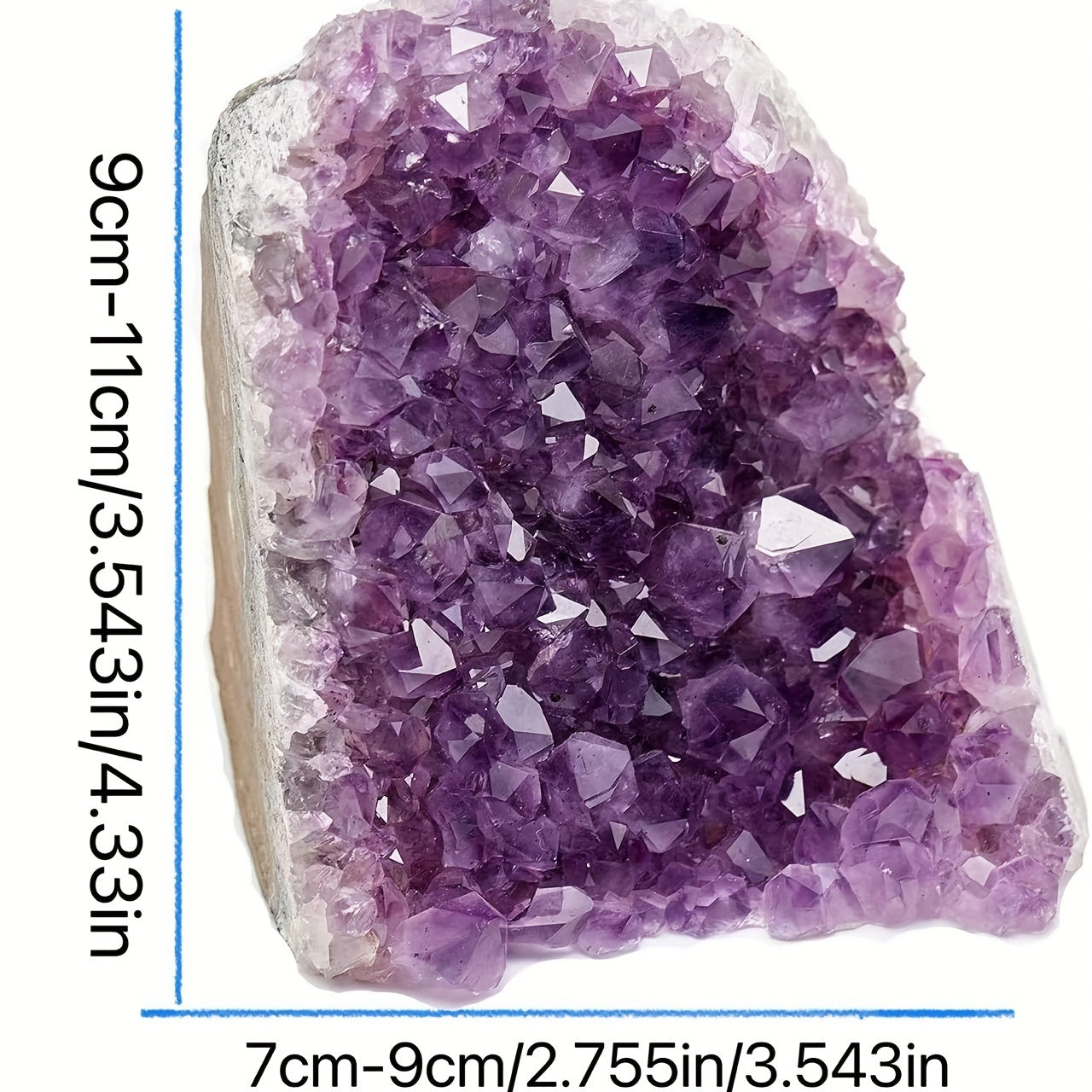 1pc Natural Amethyst Geode Cluster, Crystal Home Decor, Holiday Gifts - Christmas, Halloween, Easter, Hanukkah, Thanksgiving