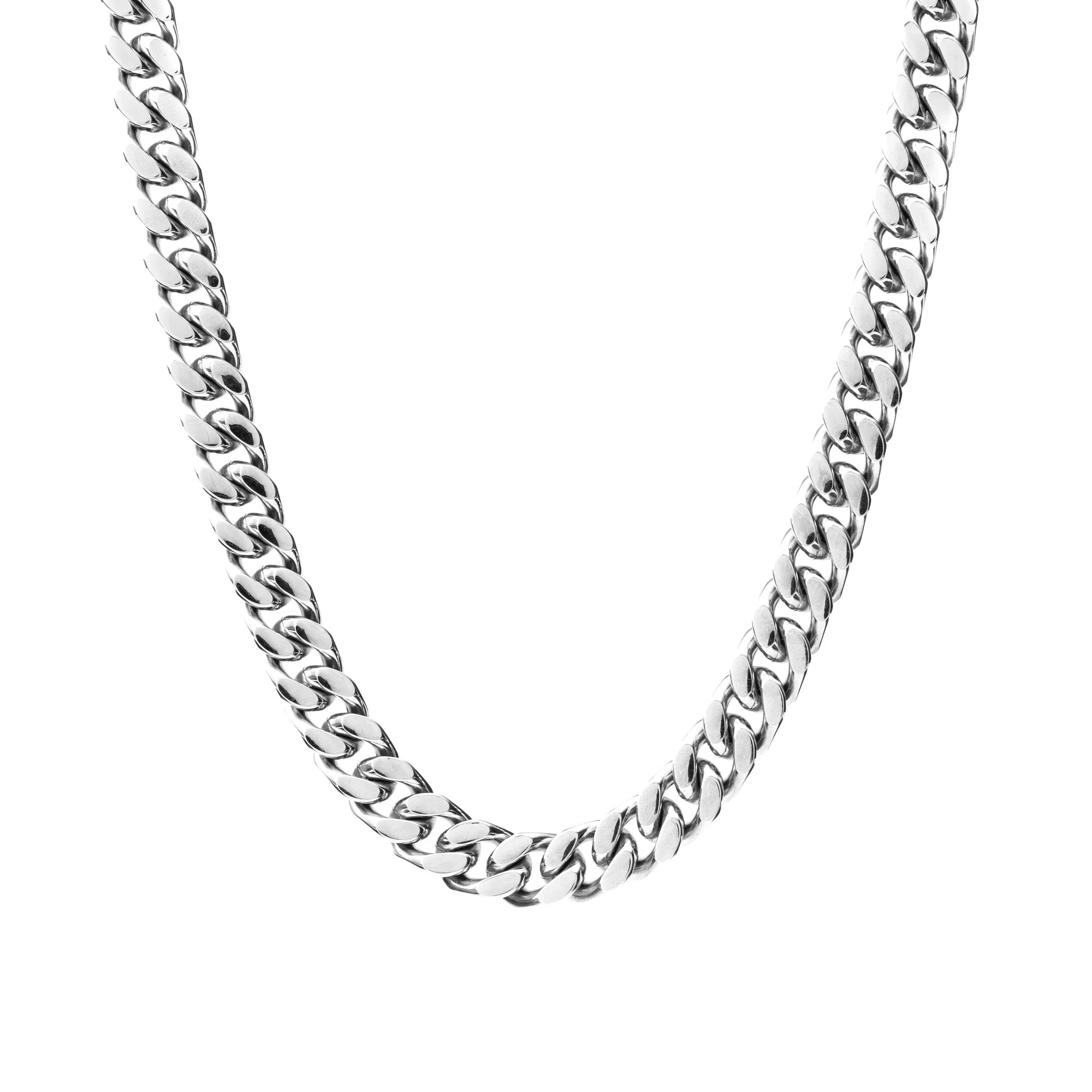 Cuban Link Chain Necklace – 925 Silver Plated, Multiple Sizes