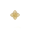 Regal Clover Diamond Pendant - 24K Gold Plated S925 Lucky Talisman